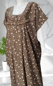 Brown Garden Spun Nighty. Flowy Spun Fabric | Laces and Frills