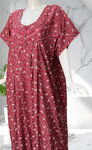 Pink Garden Spun Nighty. Flowy Spun Fabric | Laces and Frills