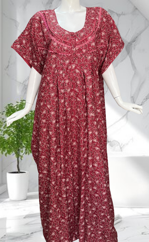 Pink Garden Spun Nighty. Flowy Spun Fabric | Laces and Frills