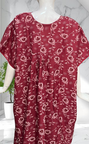 Pink Garden Spun Nighty. Flowy Spun Fabric | Laces and Frills