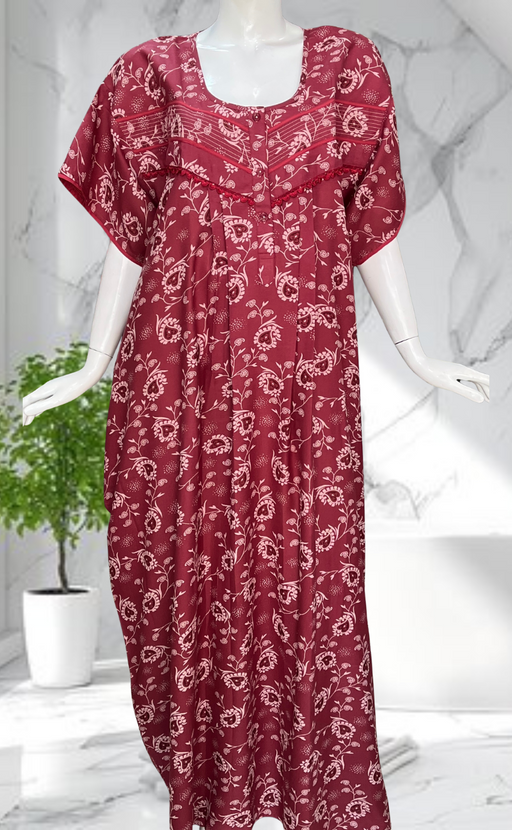 Pink Garden Spun Nighty. Flowy Spun Fabric | Laces and Frills