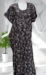 Brown Garden Spun Nighty. Flowy Spun Fabric | Laces and Frills