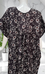 Brown Garden Spun Nighty. Flowy Spun Fabric | Laces and Frills