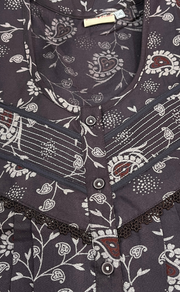 Brown Garden Spun Nighty. Flowy Spun Fabric | Laces and Frills