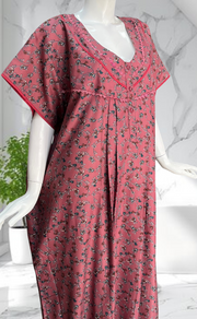 Pink Garden Spun Nighty. Flowy Spun Fabric | Laces and Frills