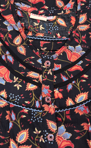 Black Garden Pure Cotton Sleeveless Nighty. Pure Durable Cotton | Laces and Frills