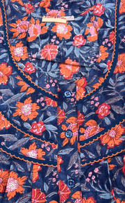 Blue Garden Pure Cotton Sleeveless Nighty. Pure Durable Cotton | Laces and Frills