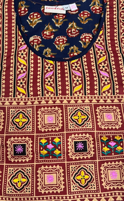 Blue Kalamkari Pure Cotton Nighty. Pure Durable Cotton | Laces and Frills