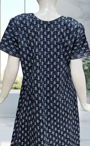 Blue Garden Pure Cotton Nighty. Pure Durable Cotton | Laces and Frills