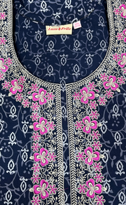 Blue Garden Pure Cotton Nighty. Pure Durable Cotton | Laces and Frills