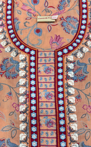 Peach Garden Pure Cotton Nighty. Pure Durable Cotton | Laces and Frills