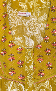 Yellow Garden Pure Cotton Nighty. Pure Durable Cotton | Laces and Frills