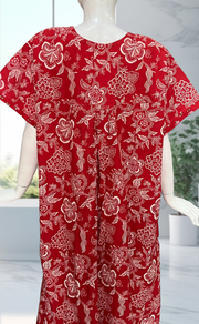 Red Garden Pure Cotton Nighty. Pure Durable Cotton | Laces and Frills