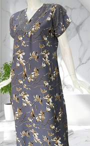 Lavender Garden Chiffon Nighty. Delicate Chiffon | Laces and Frills