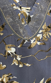 Lavender Garden Chiffon Nighty. Delicate Chiffon | Laces and Frills