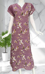 Purple Garden Chiffon Nighty. Delicate Chiffon | Laces and Frills