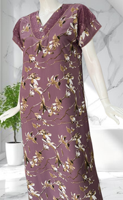 Purple Garden Chiffon Nighty. Delicate Chiffon | Laces and Frills