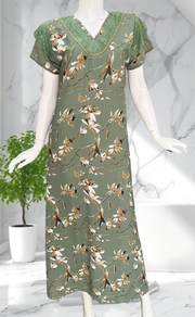 Green Garden Chiffon Nighty. Delicate Chiffon | Laces and Frills