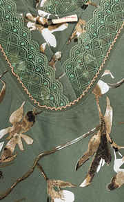 Green Garden Chiffon Nighty. Delicate Chiffon | Laces and Frills