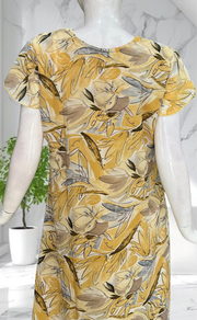 Yellow Garden Chiffon Nighty. Delicate Chiffon | Laces and Frills