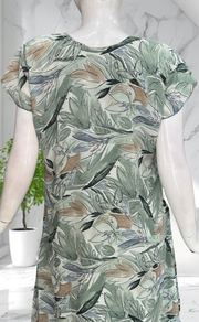 Green Garden Chiffon Nighty. Delicate Chiffon | Laces and Frills