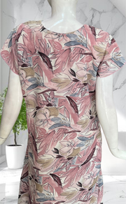 Pink Garden Chiffon Nighty. Delicate Chiffon | Laces and Frills