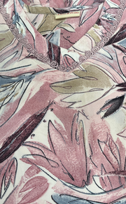 Pink Garden Chiffon Nighty. Delicate Chiffon | Laces and Frills