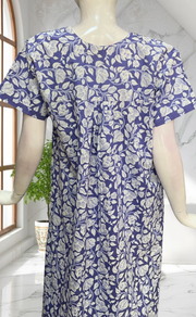 Lavender Garden Pure Cotton Nighty. Pure Durable Cotton | Laces and Frills