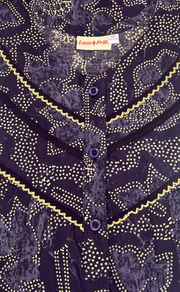 Violet Batik Pure Cotton Nighty. Pure Durable Cotton | Laces and Frills