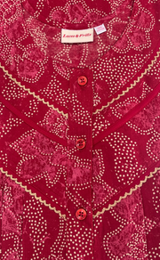 Red Batik Pure Cotton Nighty. Pure Durable Cotton | Laces and Frills