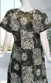 Grey Batik Pure Cotton Nighty. Pure Durable Cotton | Laces and Frills - Laces and Frills
