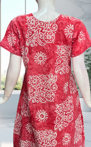 Pink Batik Pure Cotton Nighty. Pure Durable Cotton | Laces and Frills - Laces and Frills