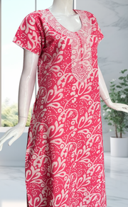 Pink Batik Pure Cotton Nighty. Pure Durable Cotton | Laces and Frills - Laces and Frills