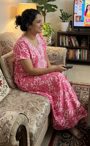 Pink Batik Pure Cotton Nighty. Pure Durable Cotton | Laces and Frills - Laces and Frills