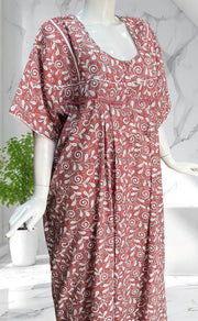 Peach Garden Soft Cotton Nighty. Soft Breathable Fabric | Laces and Frills - Laces and Frills