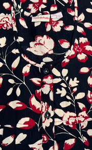 Black Garden Full Open Pure Cotton Nighty. Pure Cotton | Laces and Frills - Laces and Frills