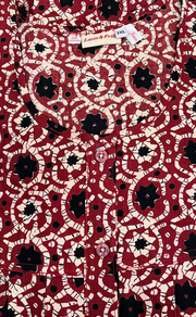 Maroon Floral Full Open Pure Cotton Nighty. Pure Cotton | Laces and Frills - Laces and Frills