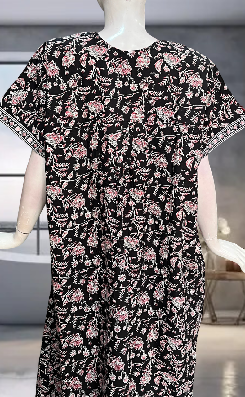 Black Garden Pure Cotton Nighty. Pure Durable Cotton | Laces and Frills