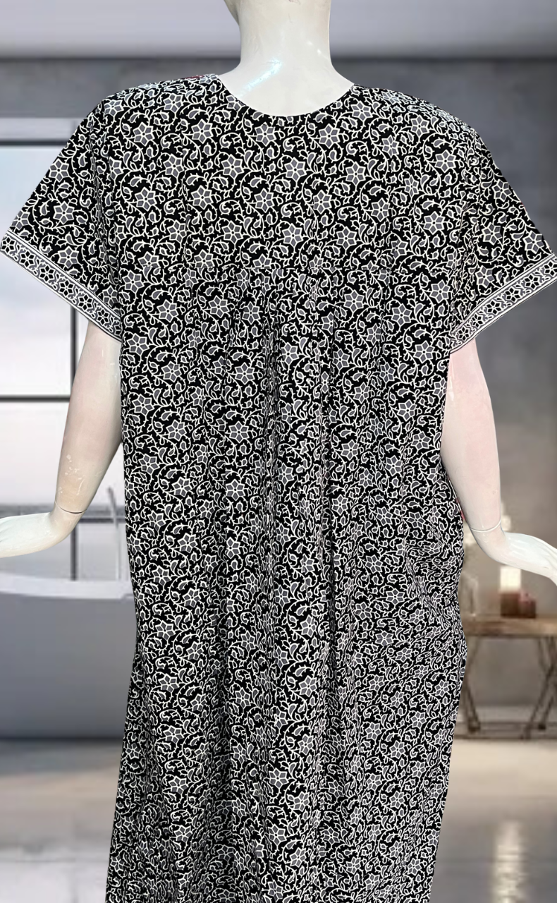 Black Garden Pure Cotton Nighty. Pure Durable Cotton | Laces and Frills