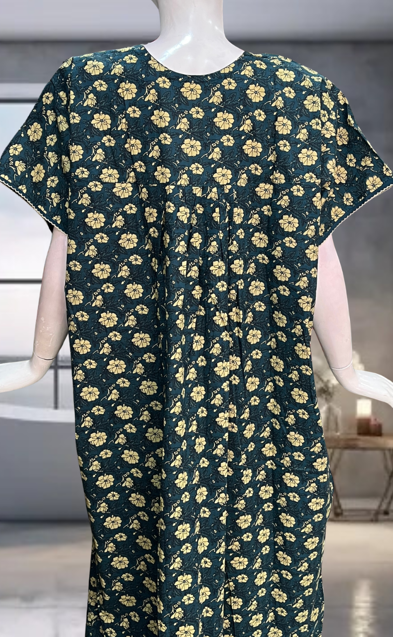 Blue Garden Pure Cotton Nighty. Pure Durable Cotton | Laces and Frills