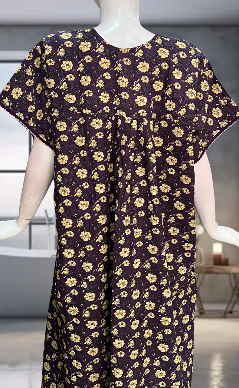 Violet Garden Pure Cotton Nighty. Pure Durable Cotton | Laces and Frills