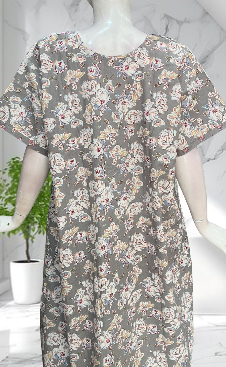 Grey Garden Pure Cotton Nighty. Pure Durable Cotton | Laces and Frills