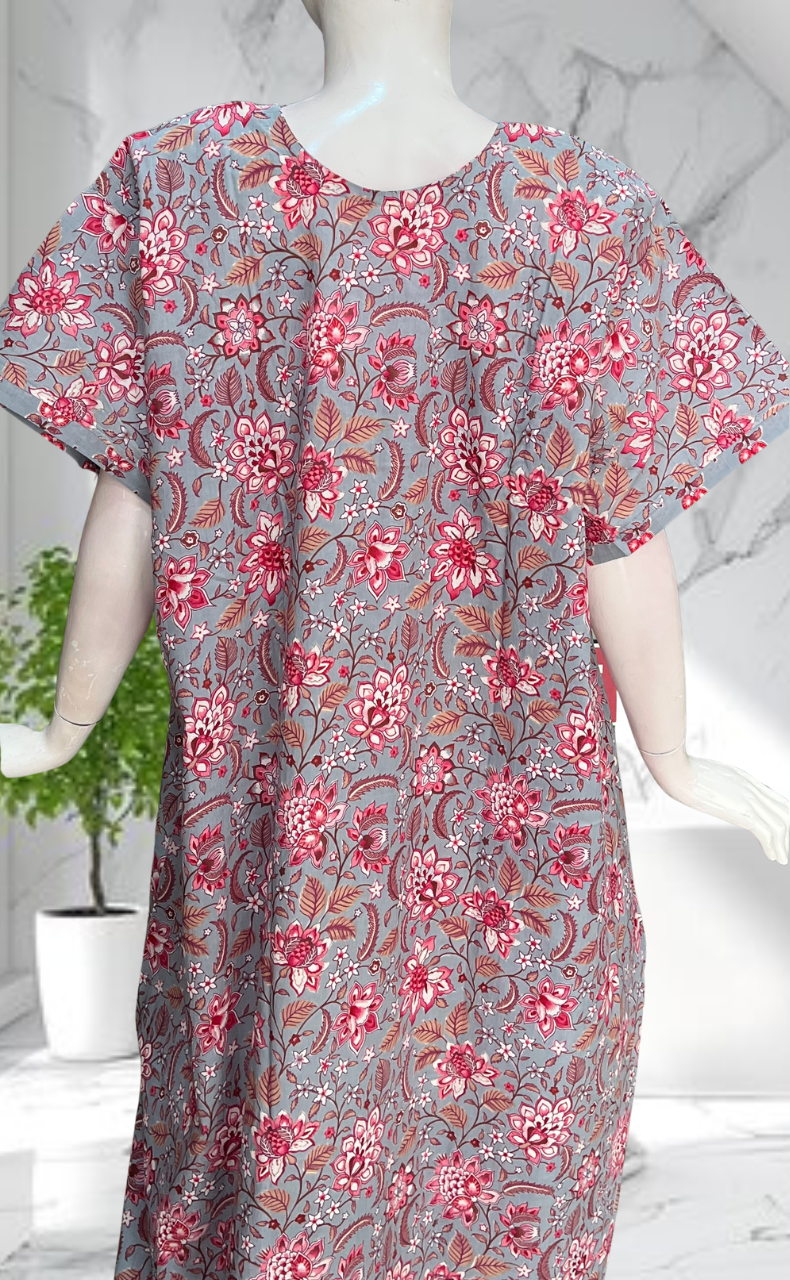 Grey Garden Pure Cotton Nighty. Pure Durable Cotton | Laces and Frills