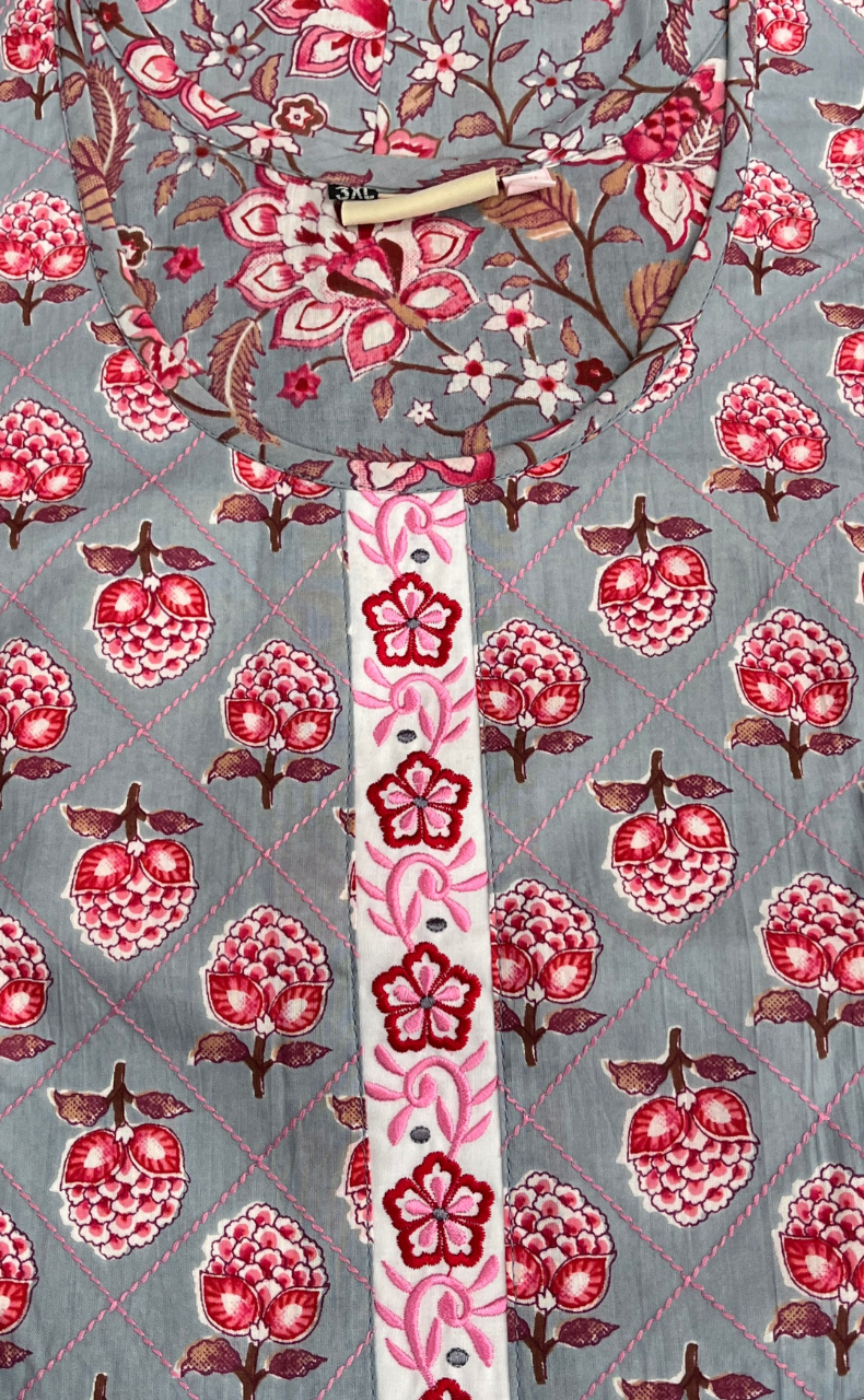 Grey Garden Pure Cotton Nighty. Pure Durable Cotton | Laces and Frills
