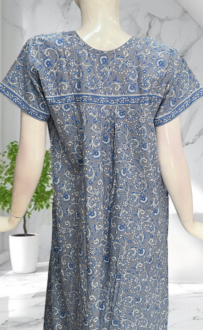 Grey Garden Pure Cotton Nighty. Pure Durable Cotton | Laces and Frills
