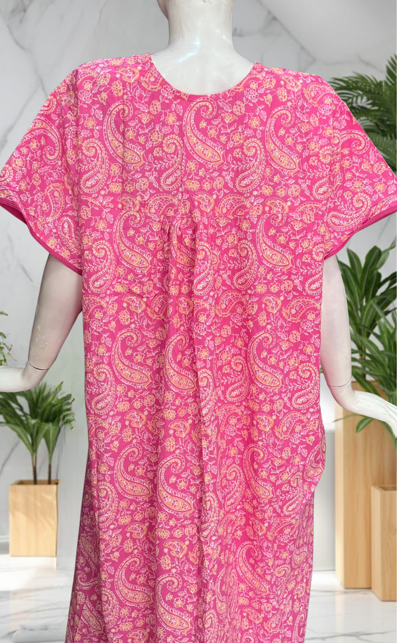 Pink Garden Pure Cotton Nighty. Pure Durable Cotton | Laces and Frills