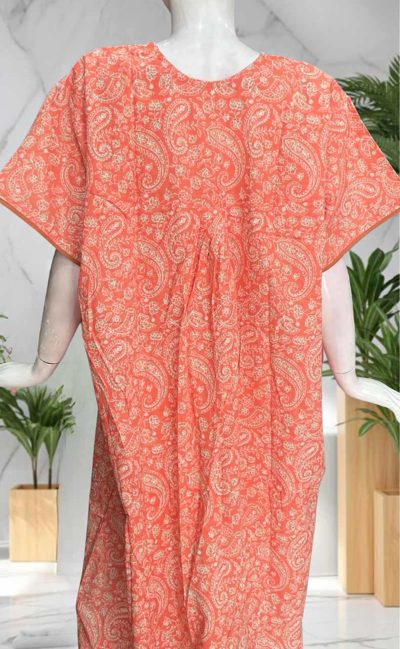 Peach Garden Pure Cotton Nighty. Pure Durable Cotton | Laces and Frills