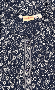 Blue Garden Full Open Pure Cotton Nighty. Pure Cotton | Laces and Frills - Laces and Frills