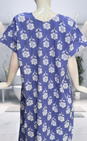 Lavender Floral Pure Cotton Nighty. Pure Durable Cotton | Laces and Frills - Laces and Frills