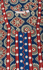 Blue Ajrakh Pure Cotton Nighty. Pure Durable Cotton | Laces and Frills - Laces and Frills